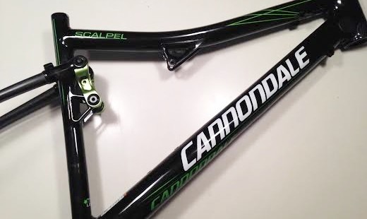 Cannondale Scalpel grote schade schuine buis